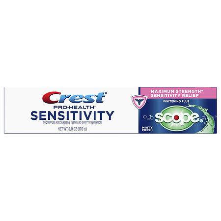 CREST SENSITIVITY + SCOPE TOOTHPASTE 6 OZ