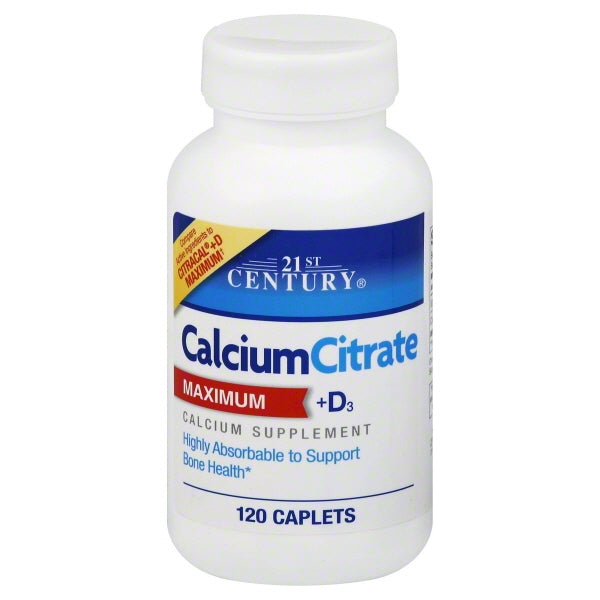 21ST CENTURY CALCIUM CITRATE + D CAP 120