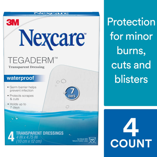 NEXCARE TEGADERM DRESSING 4 X 4 3/4" (4)