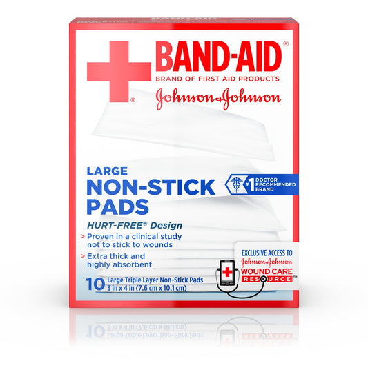 BAND AID FA NONSTICK PAD 3 X 4" (10)