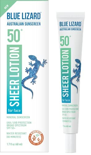 BLUE LIZARD SHEER FACE SPF 50+ 1.7 OZ TUBE