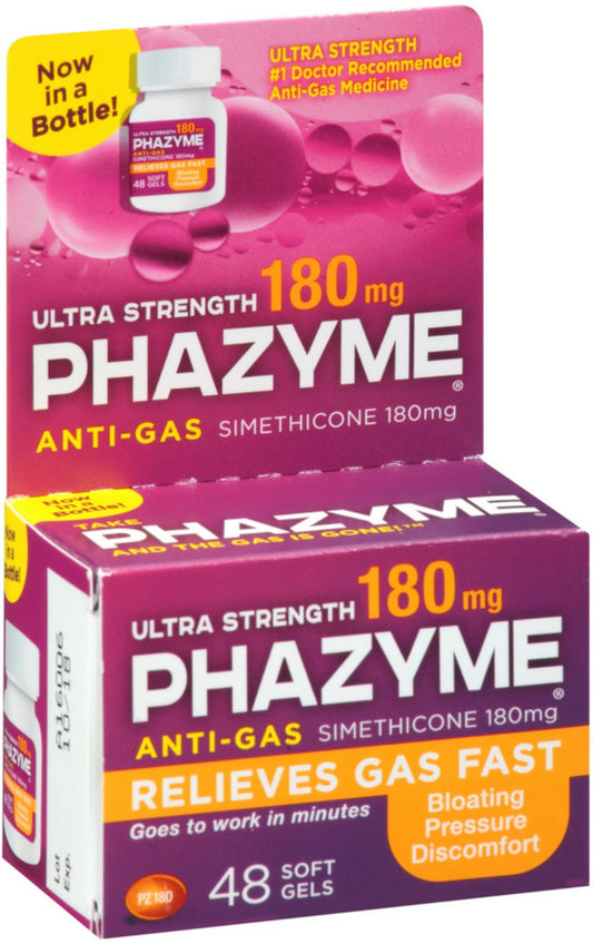 PHAZYME ULTRA SOFTGEL 180 MG 48
