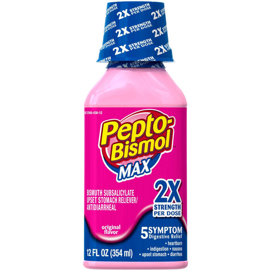 PEPTO BISMOL LIQUID MAXIMUM STRENGTH 12 OZ
