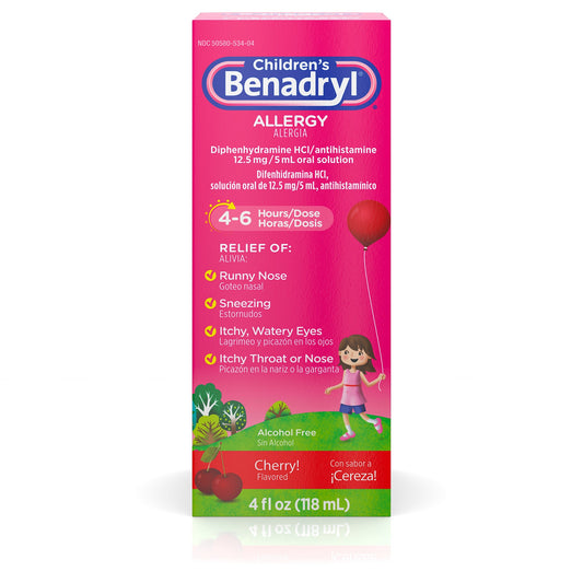 BENADRYL CHILDREN ALLERGY CHERRY 4 OZ