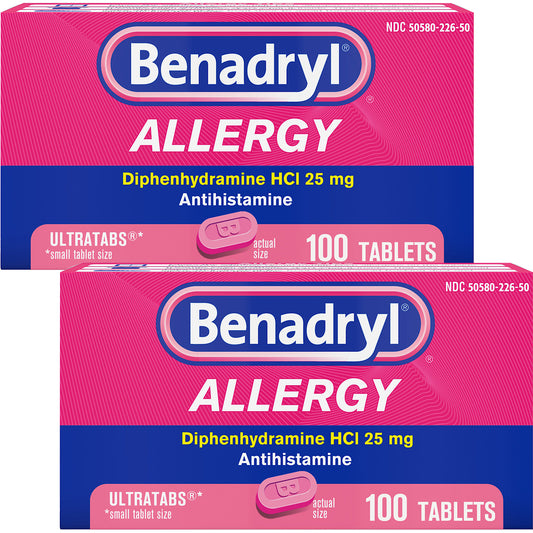 BENADRYL ALLERGY ULTRATAB 100
