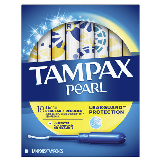 TAMPAX PEARL UNSCENTED REGULAR 18
