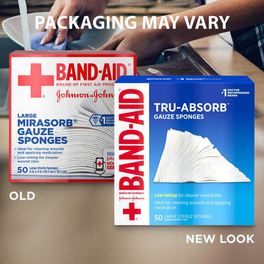 BAND AID FA MIRASORB GAUZE 4 X 4" (50)