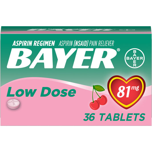 BAYER ASPIRIN TAB CHILDREN CHERRY 36