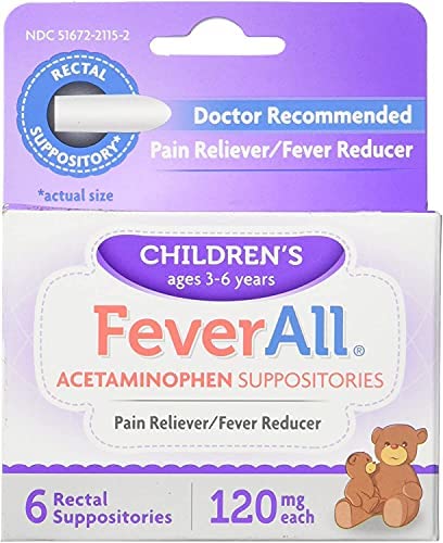 ACETAMINOPHEN SUPP 120 MG 6 (FEVERALL)