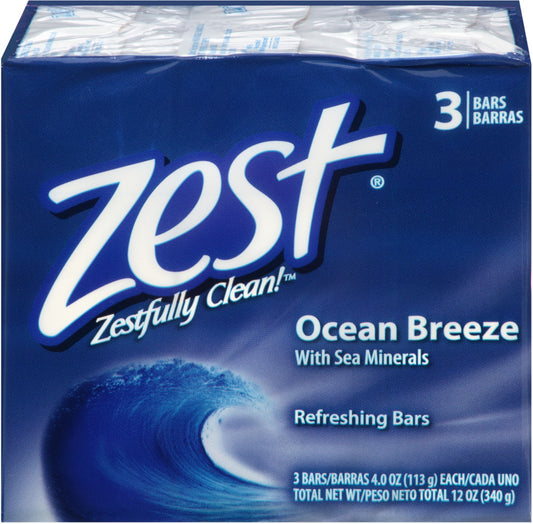ZEST SOAP BAR OCEAN BREEZE 3 PK 4 OZ