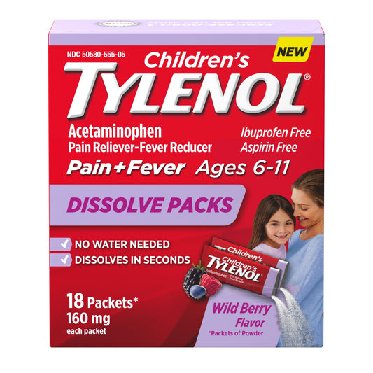 TYLENOL CHILDRENS RAPID DIS PK WILD BERRY 18