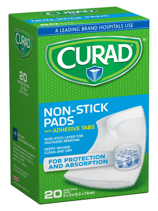 CURAD TELFA PAD NONSTICK ADH 2 X 3" (20)