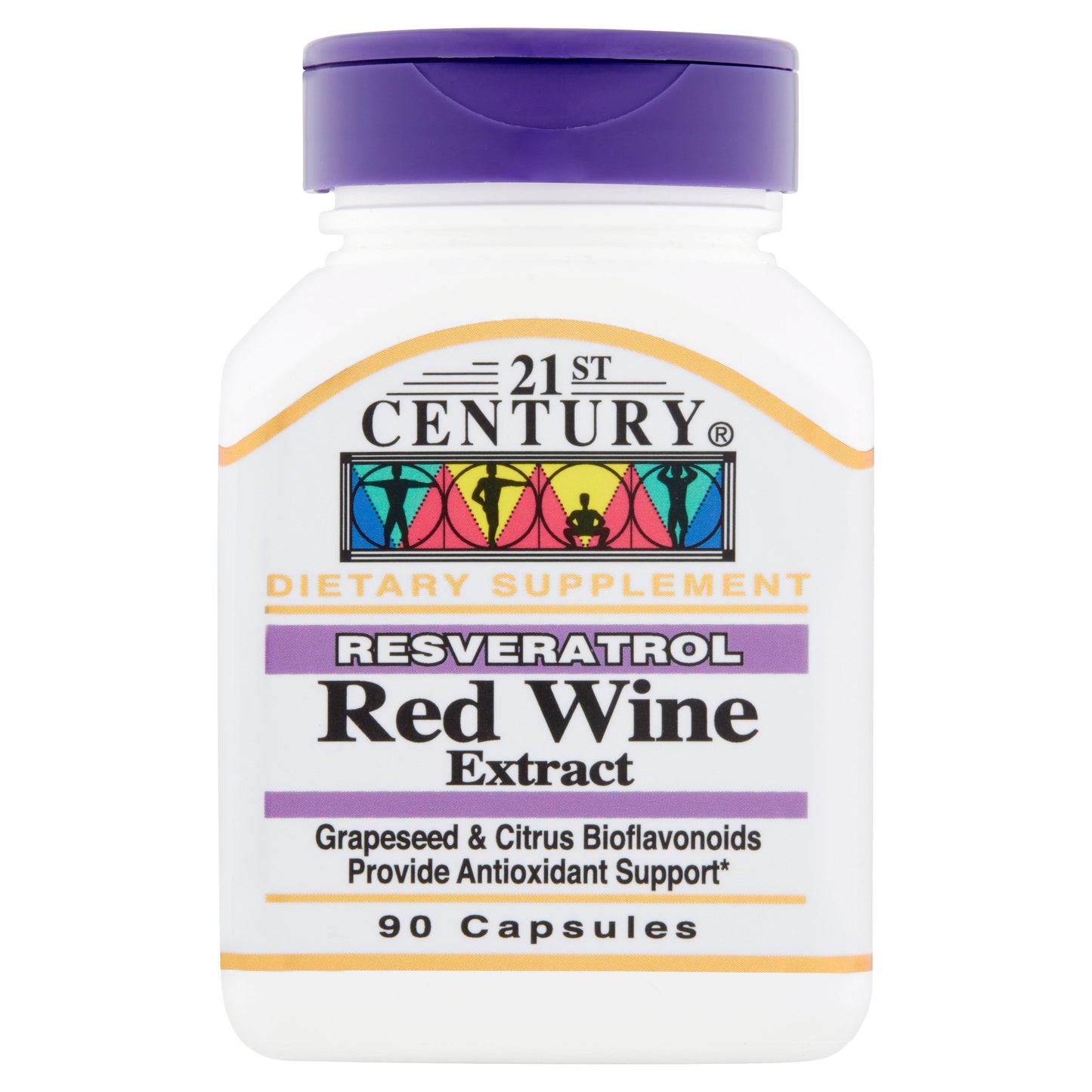 21ST CENTURY RESVERATROL RED WINE EXT CAP 90