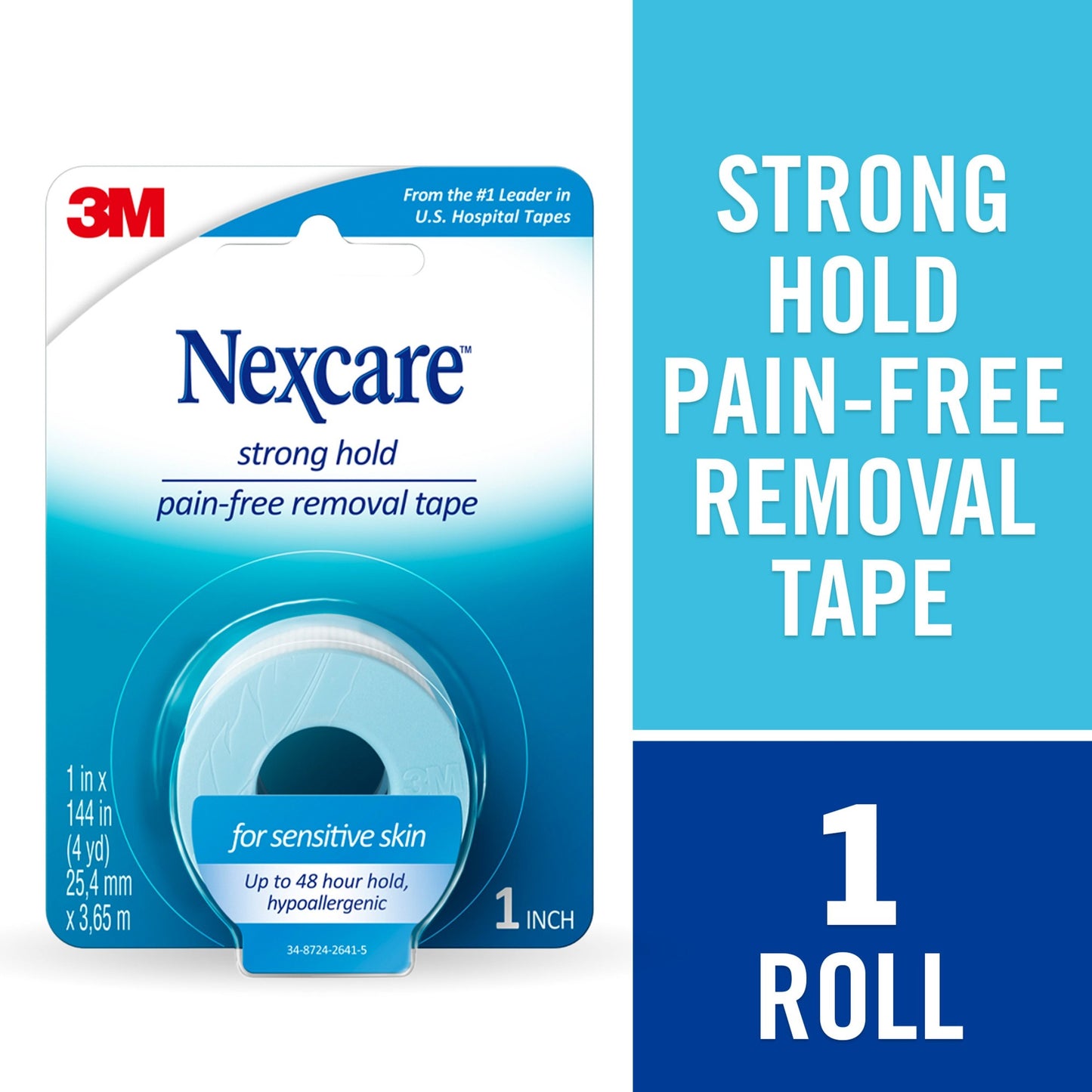 NEXCARE TAPE STRONG HOLD PAIN FREE 1" X 4 YD