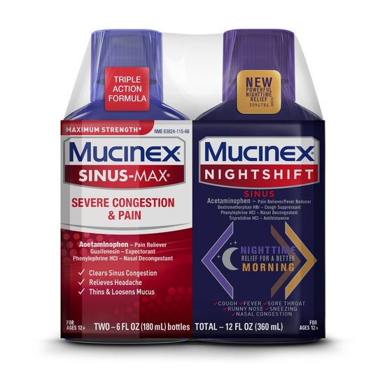 MUCINEX D/N SINUS CONG AND PAIN REL 6 OZ PK/2
