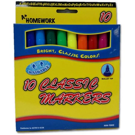 CLASSIC MARKERS WASHABLE BULLET TIP 10