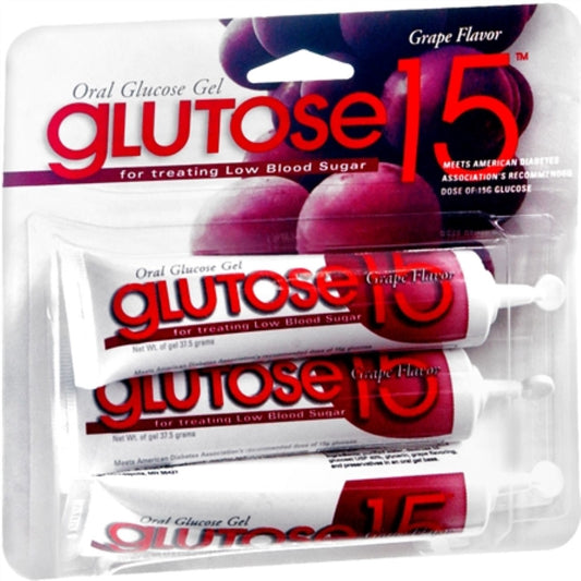 GLUTOSE 15 GRAPE 3 TUBE/PACK