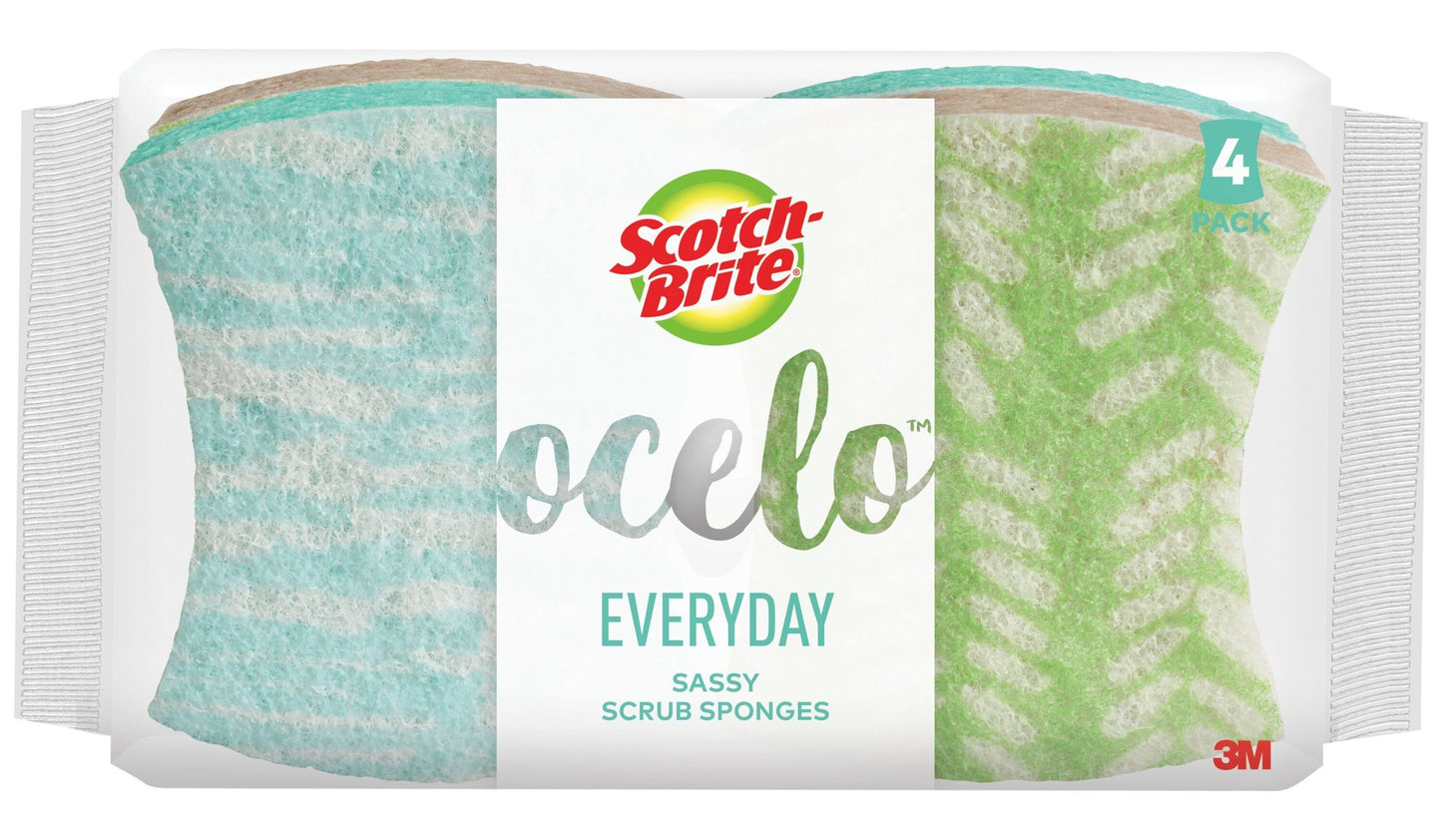 OCELO NO SCRATCH SCRUB SPONGE PK/4
