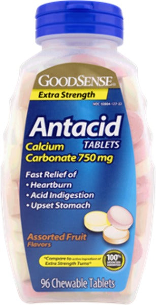 GS CALCIUM ANTACID CHEW TAB X-STR FRUIT 96