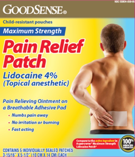 GS PAIN RELIEF PATCH W/ LIDOCAINE 4% 5