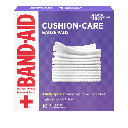BAND AID FA GAUZE PAD 3 X 3" (10)