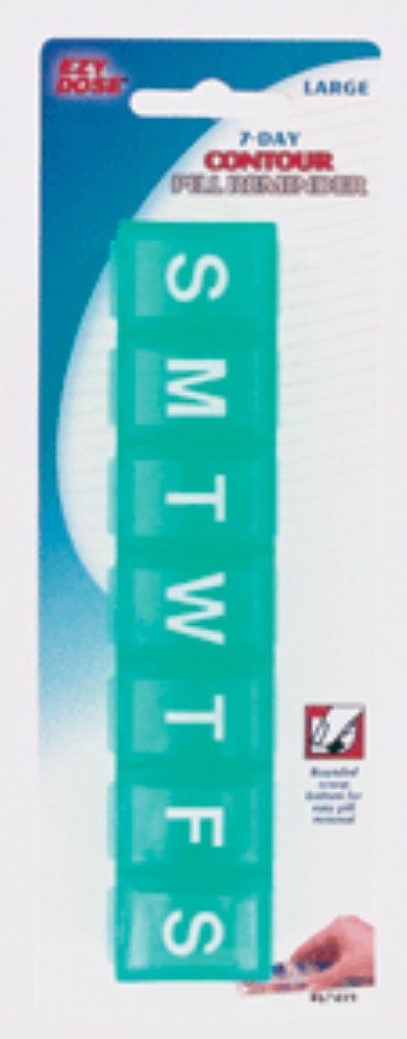 PILL REMINDER WEEKLY 7 COMP CONTOUR LG