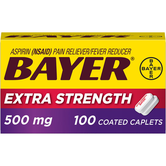 BAYER ASPIRIN CAPLET X/STR 500 MG 100