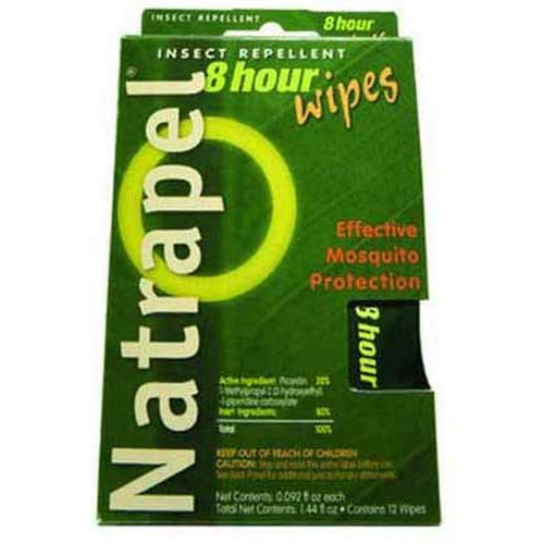 NATRAPEL 8 HR DEET FREE INSECT REP WIPE 12