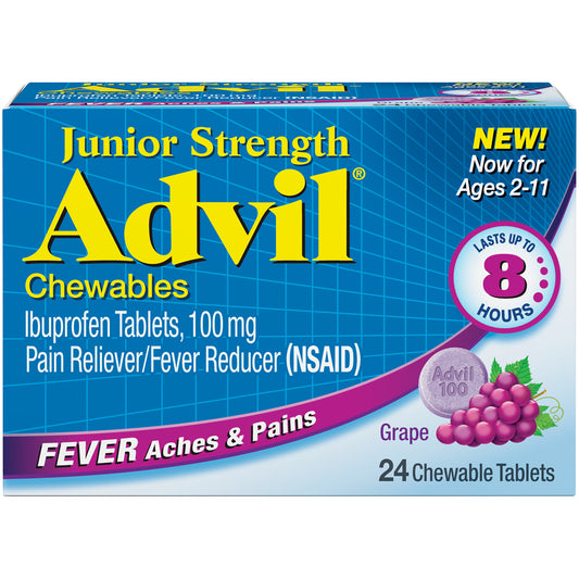 ADVIL JR STRENGTH CHEWABLE GRAPE 24