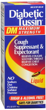 DIABETIC TUSSIN DM MAXIMUM STRENGTH SF 8 OZ