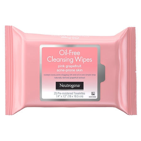 NEUTROGENA OIL FREE PINK/GF CLEAN WIPE 25