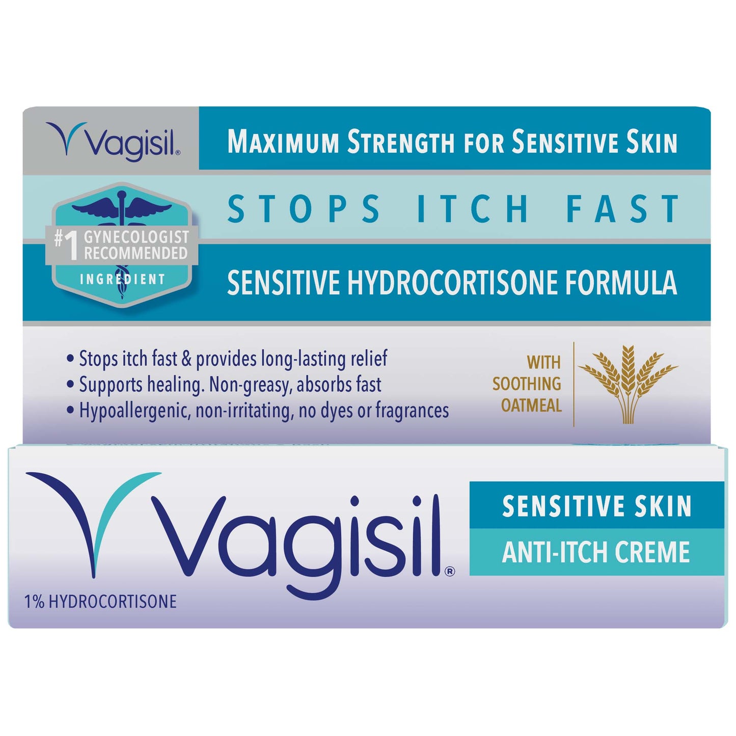VAGISIL CREME MAX STRENGTH SENS SKIN 1 OZ