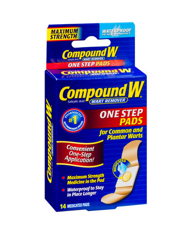 COMPOUND W/ONE STEP WART REMOVER PADS 14