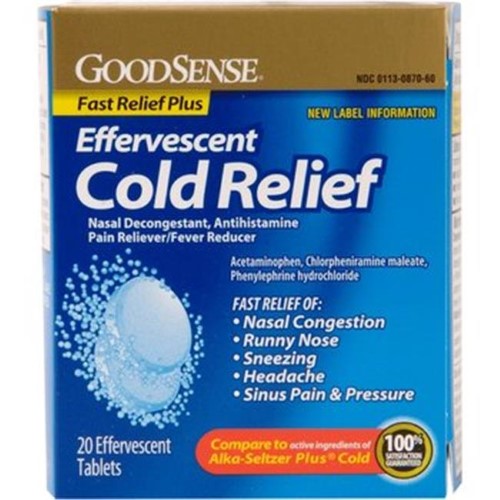 GS COLD RELIEF + EFFERVESCENT TABS 20