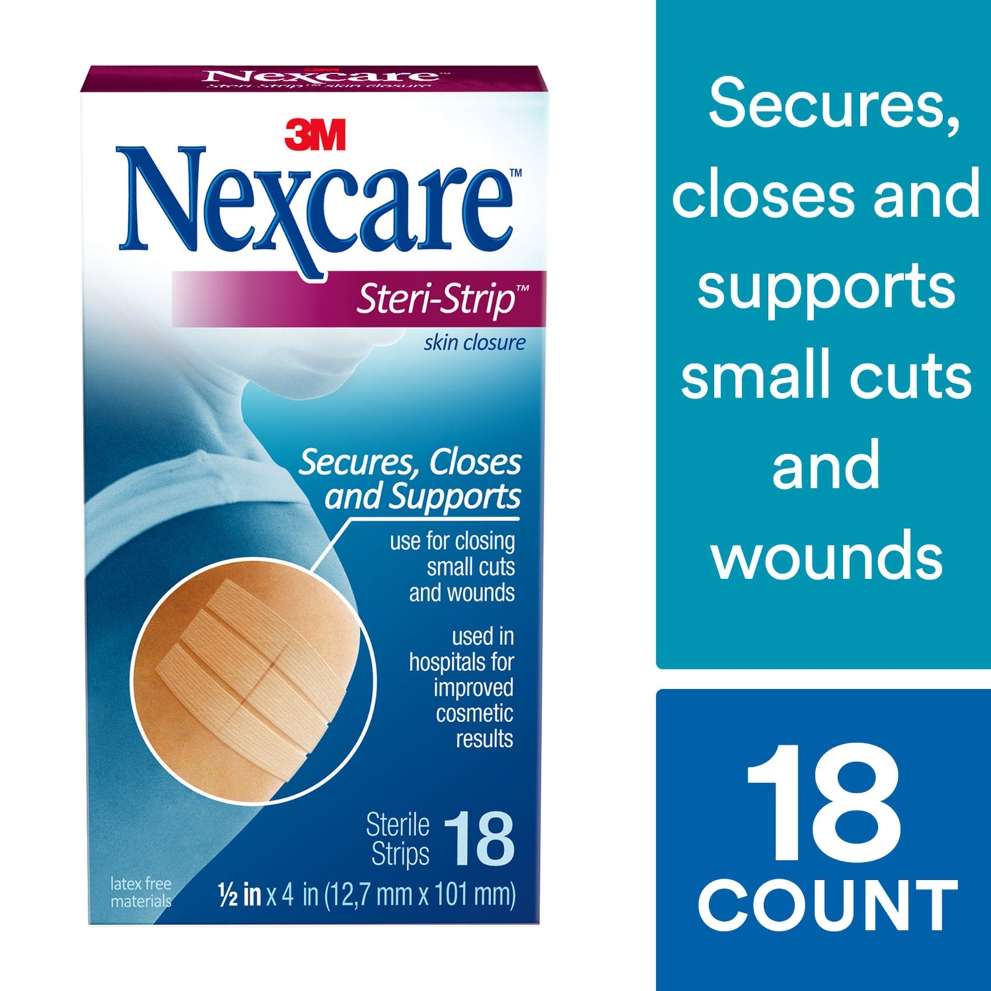 NEXCARE STERI-STRIP CLOSURE 1/2 X 4" (18)