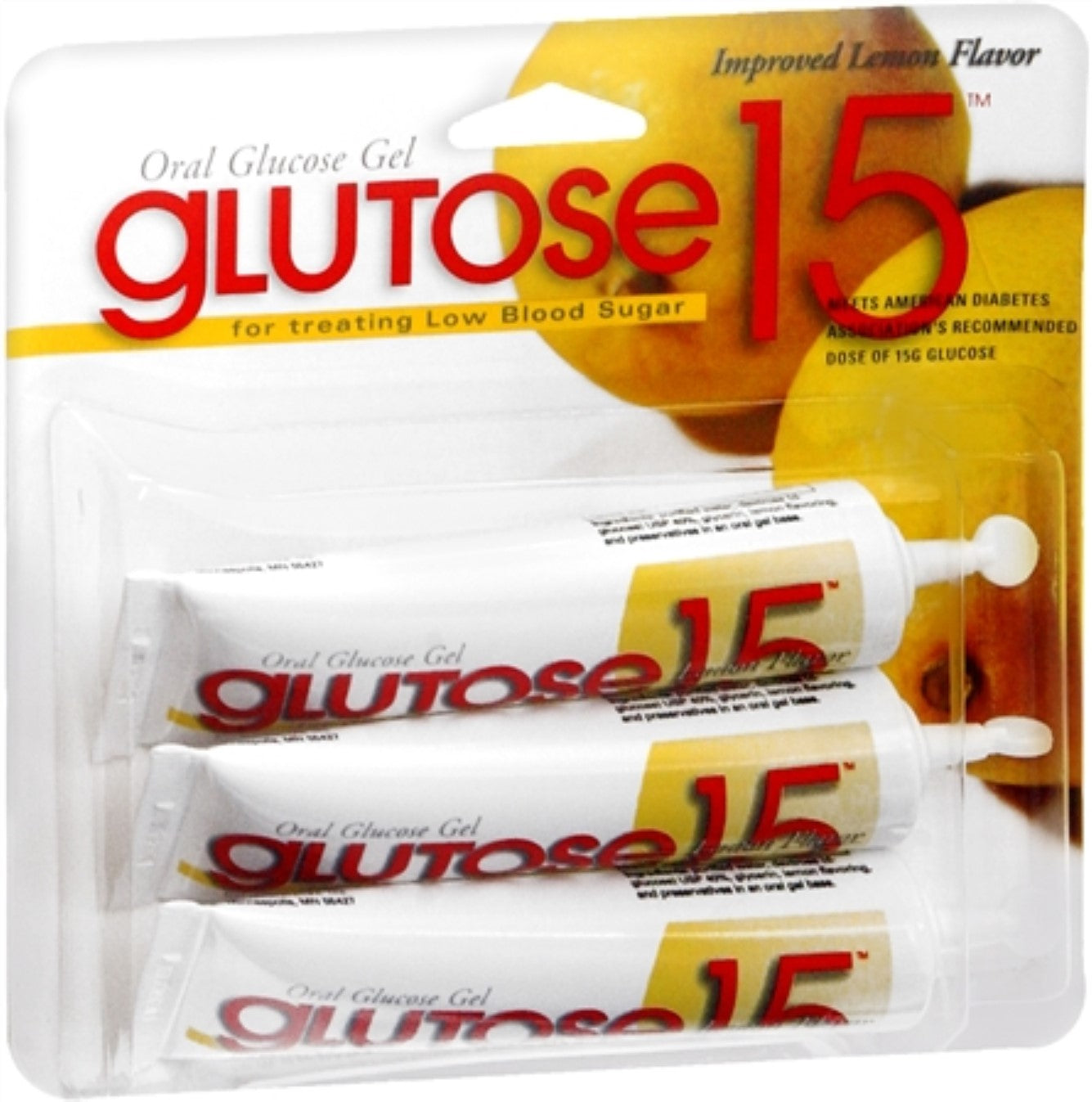 GLUTOSE 15 LEMON 3 TUBE/PACK