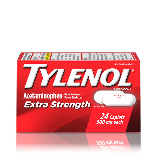 TYLENOL CAPLET EXTRA STRENGTH 500 MG 24