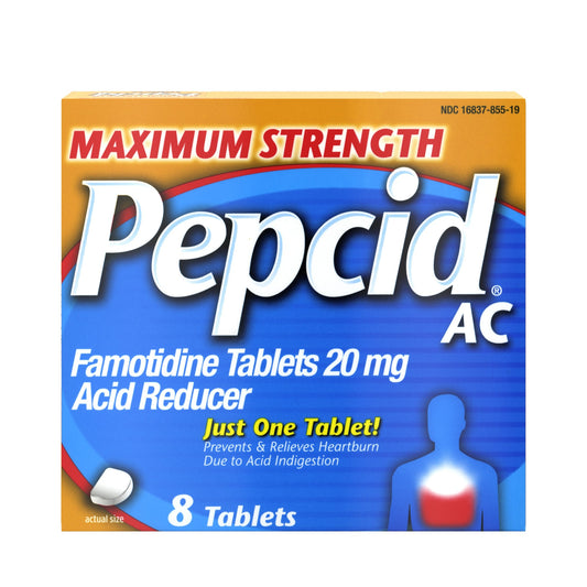 PEPCID AC TAB MAX STRENGTH 20 MG 8