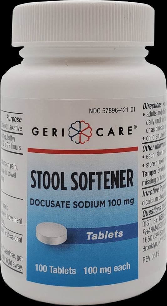 DOCUSATE SODIUM TAB 100 MG 100 GERI-CARE
