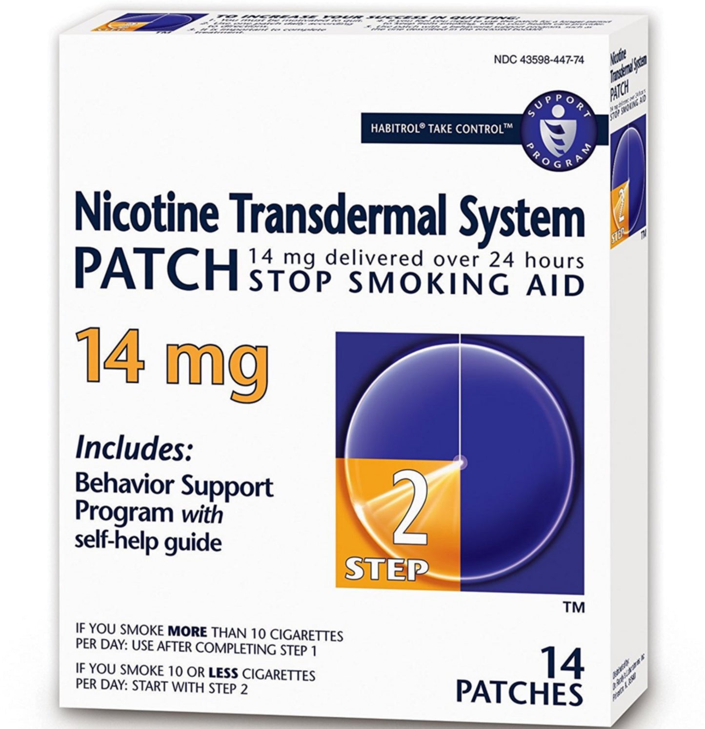 NICOTINE TRANS PATCH(HABITROL)STEP 2 14 MG 14