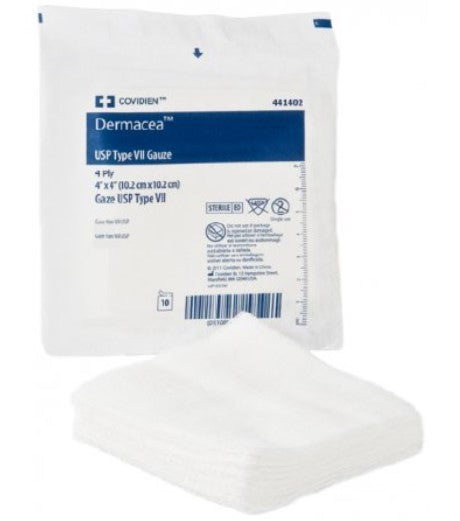 CURITY DERMACEA NONWOVEN SP NS 4PLY 4X4"(200)