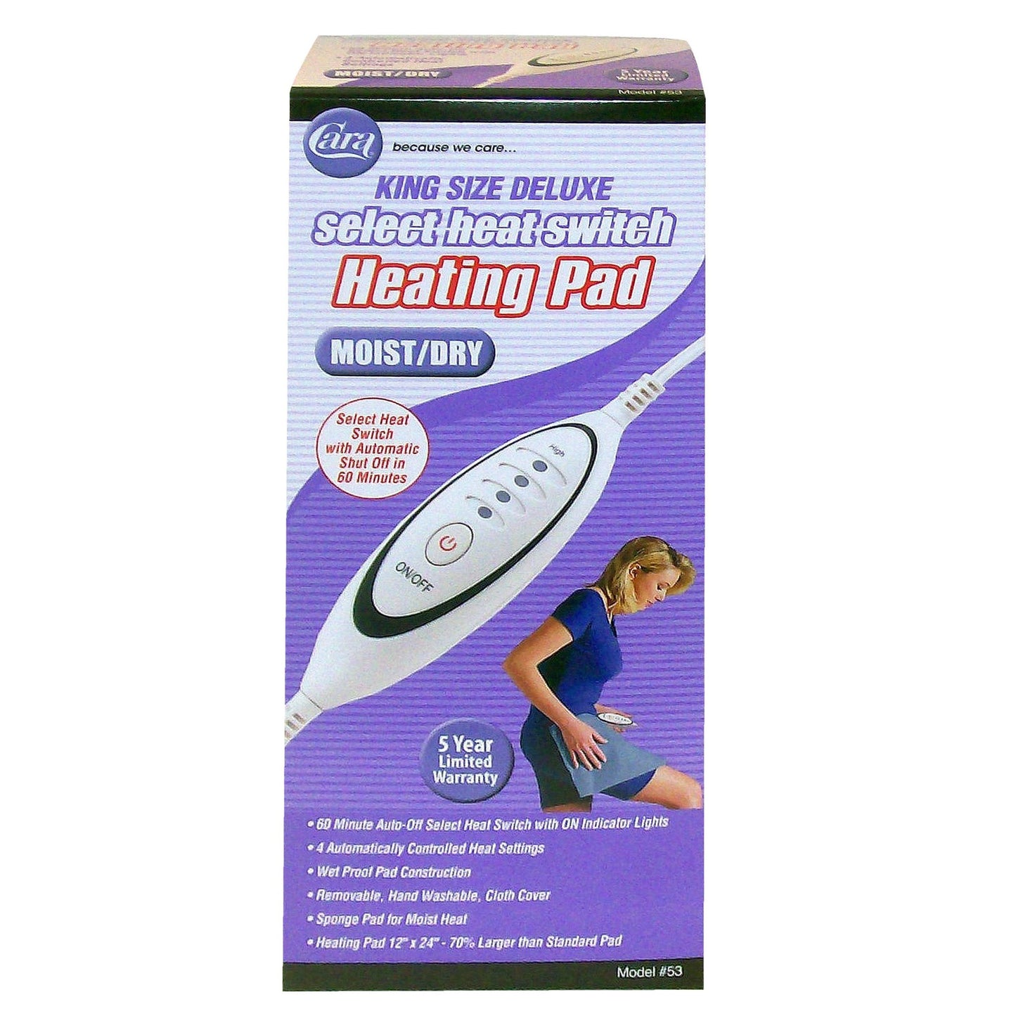 HEATING PAD ELECT MOIST/DRY KING 12 X 24"