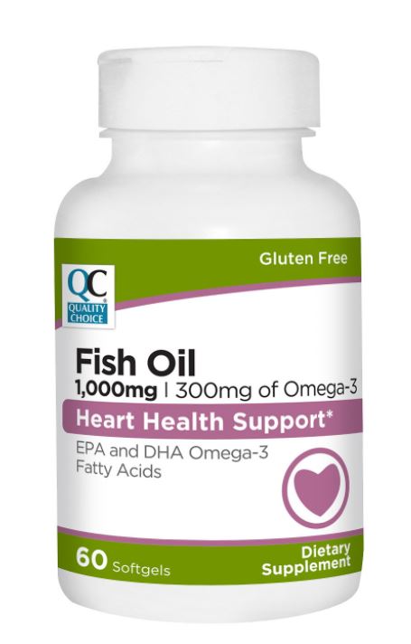 QC FISH OIL SOFTGEL 1000 MG 60