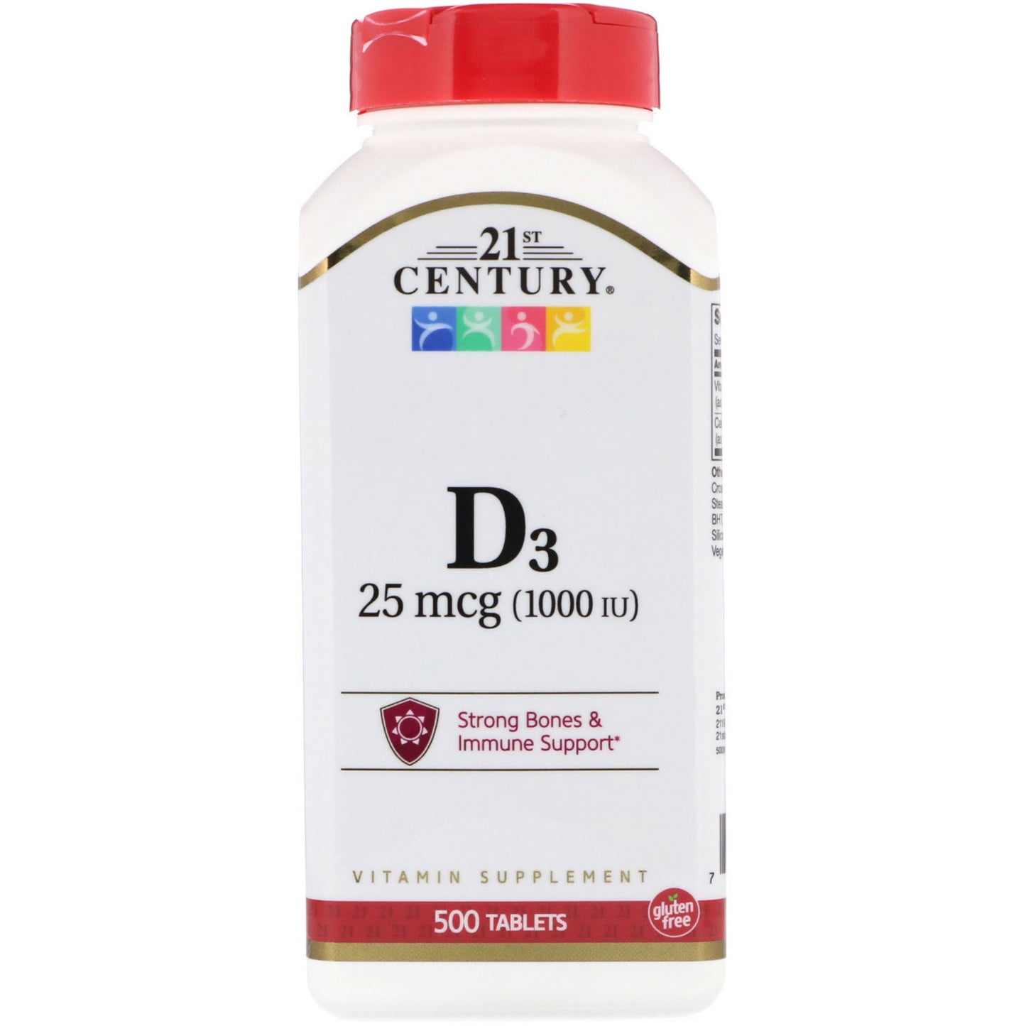 21ST CENTURY VITAMIN D3 1000 IU HP TAB 500