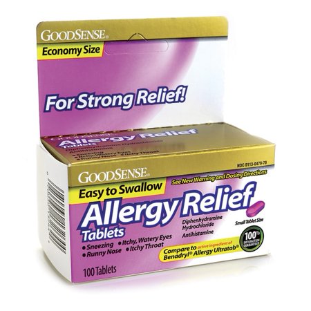 GS DIPHENHYDRAMINE HCL TAB 25 MG 100