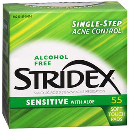 STRIDEX MEDICATED PAD SENSITIVE SKIN 55