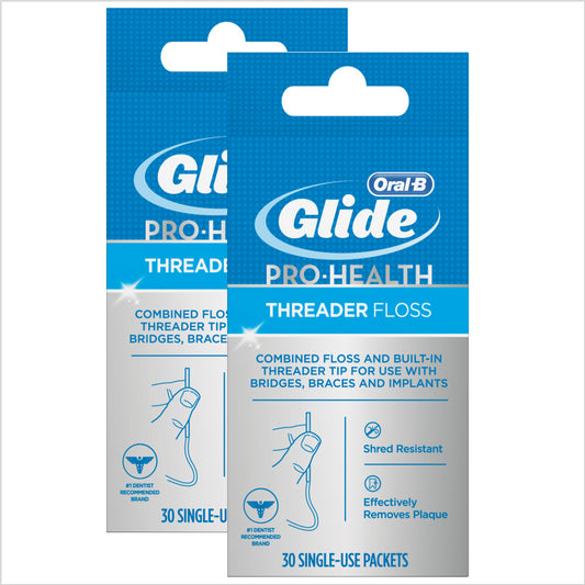 GLIDE THREADER FLOSS 30 SGL USE PACKET BOX