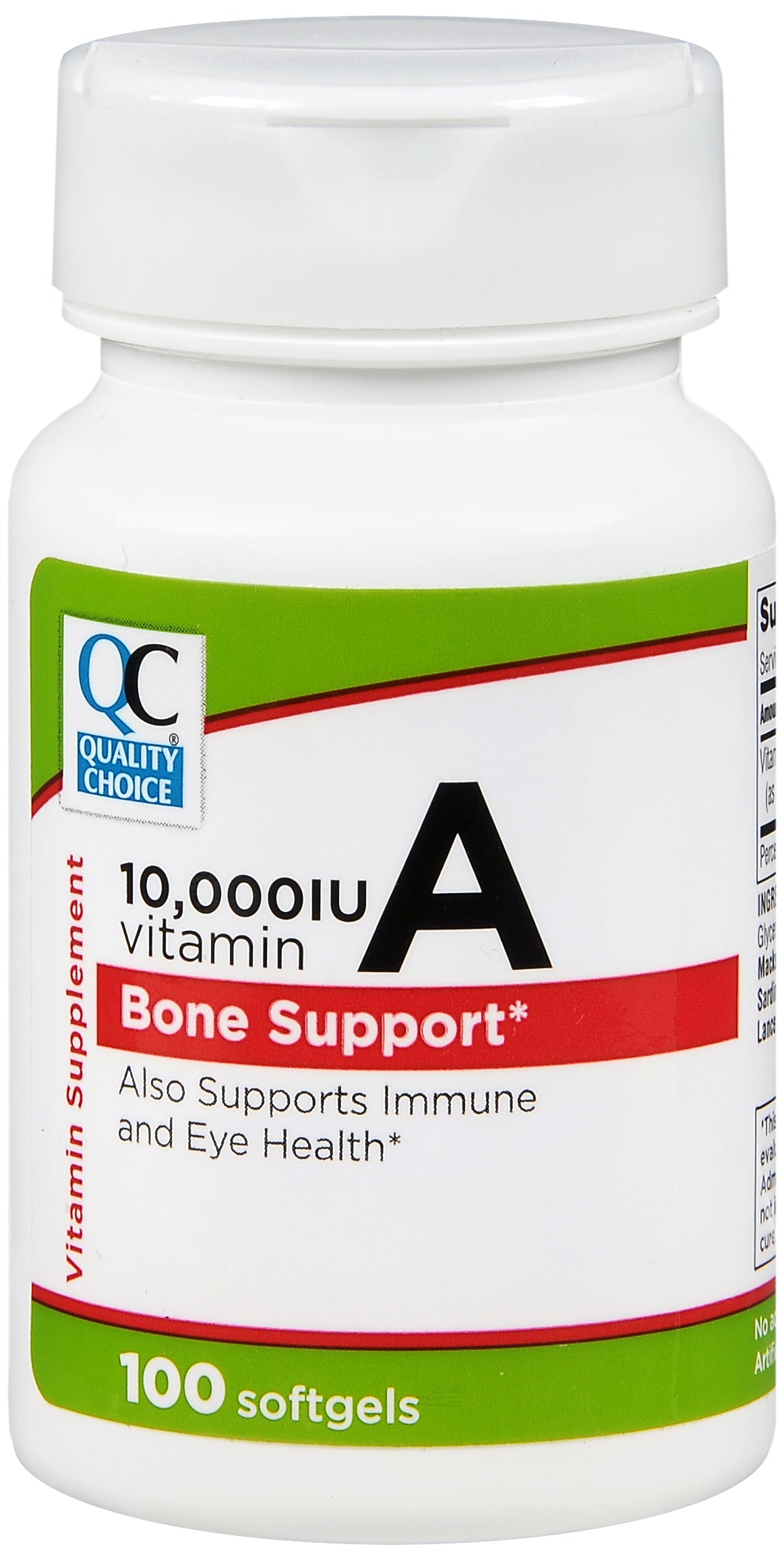 QC VITAMIN A SOFTGEL 10,000 IU 100 CDMA