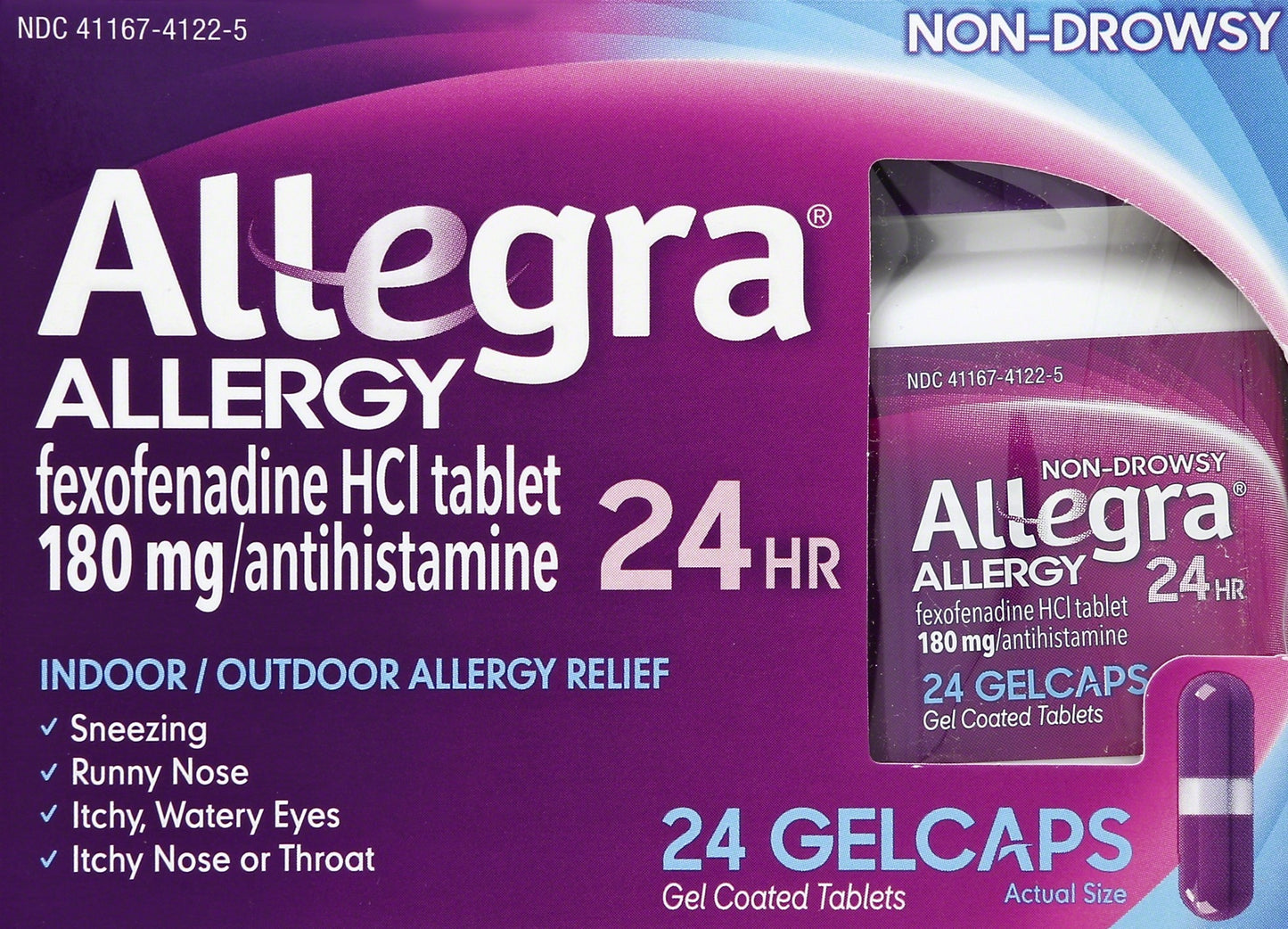 ALLEGRA ADULT 24 HR GELCAP 180 MG 24 OTC
