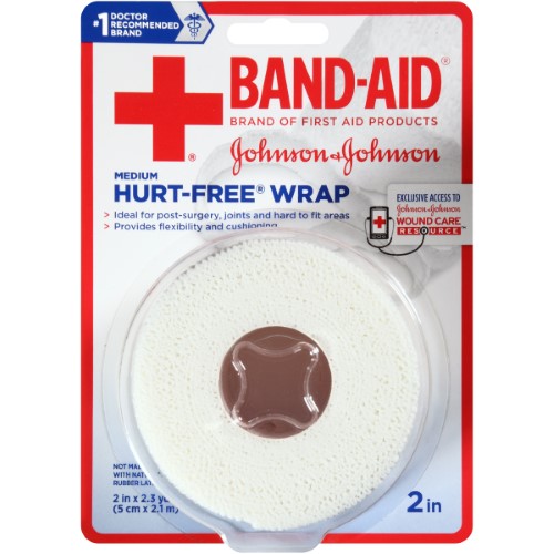 BAND AID FA HURTFREE WRAP 2" X 2.3 YD